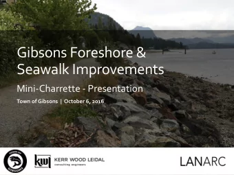 Gibsons Foreshore &amp;  Seawalk Improvements  Mini-Charrette - Presentation  Town of Gibsons |