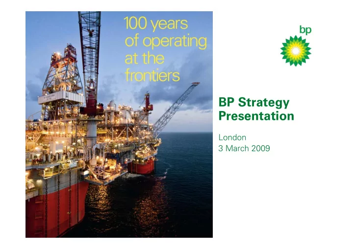 bp strategy presentation