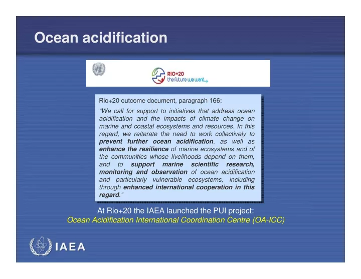 ocean acidification
