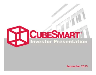 Investor Presentation  September 2015  September 2015  The forward-looking statements contained in