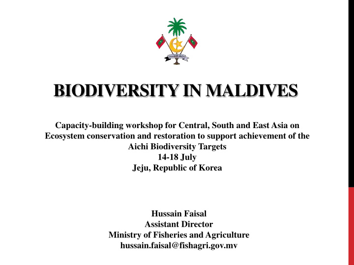 biodiversity in maldives