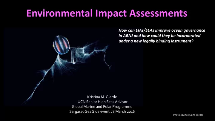 environmental impact assessments