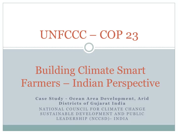 unfccc cop 23