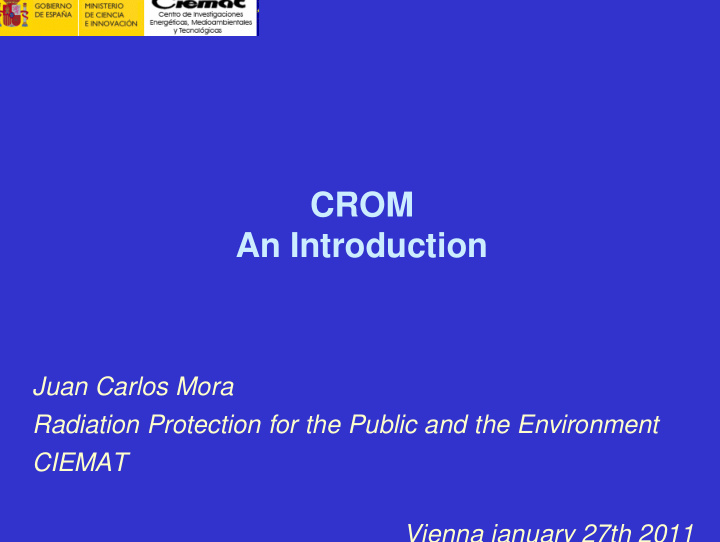 crom an introduction