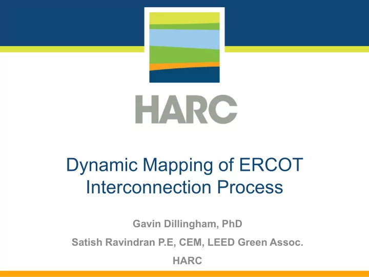 dynamic mapping of ercot interconnection process
