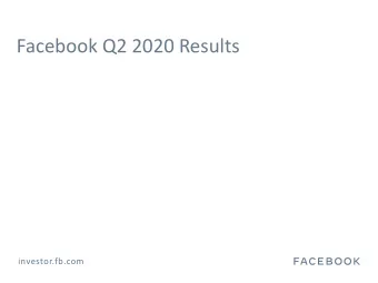 Facebook Q2 2020 Results  investor.fb.com  Facebook Daily Active Users (DAUs)  In Millions  1,785