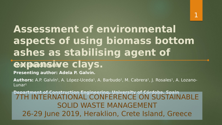 assessment of environmental aspects of using biomass