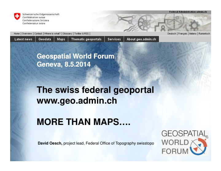 the swiss federal geoportal geo admin ch geo admin ch