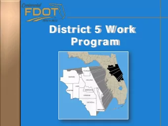 District 5  W ork  Program  Total District 5  W ork Program  Fiscal Years 2 0 1 5 / 1 6   2 0 1