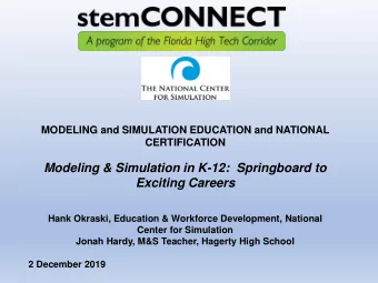 Exciting Careers  Hank Okraski, Education &amp; Workforce Development, National  Center for