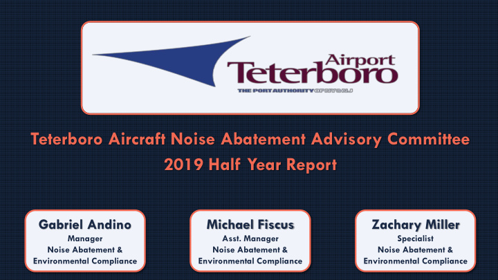 teterboro aircraft noise abatement advisory committee
