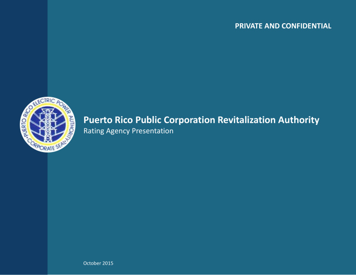 puerto rico public corporation revitalization authority