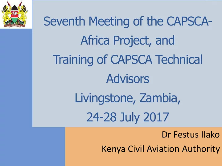 seventh meeting of the capsca