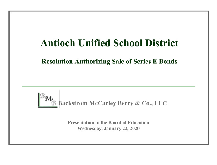 antioch unified school district