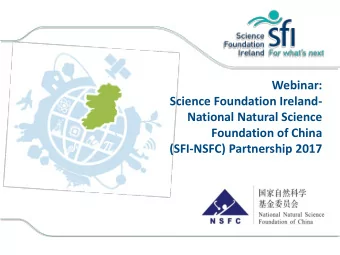 Click to edit Master title style  National Natural Science  Foundation of China  (SFI-NSFC)