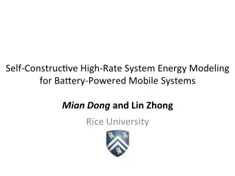 Self-Construc.ve  High-Rate  System  Energy  Modeling    for