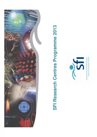 SFI Research Centres Programme 2013  Research Centres Programme Team Pre  Award Post  Award