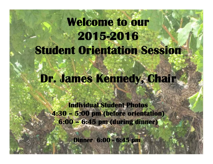 welcome to our welcome to our 2015 2016 2015 2016 student