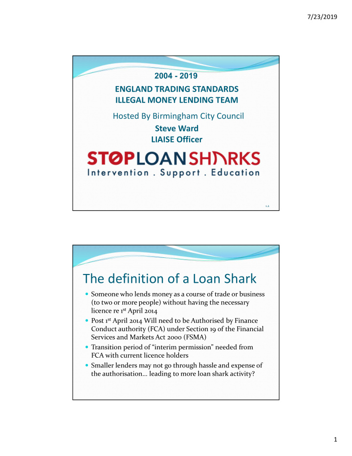 the definition of a loan shark
