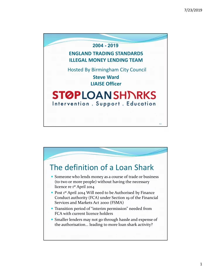 the definition of a loan shark