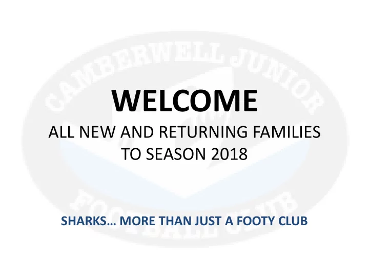 welcome