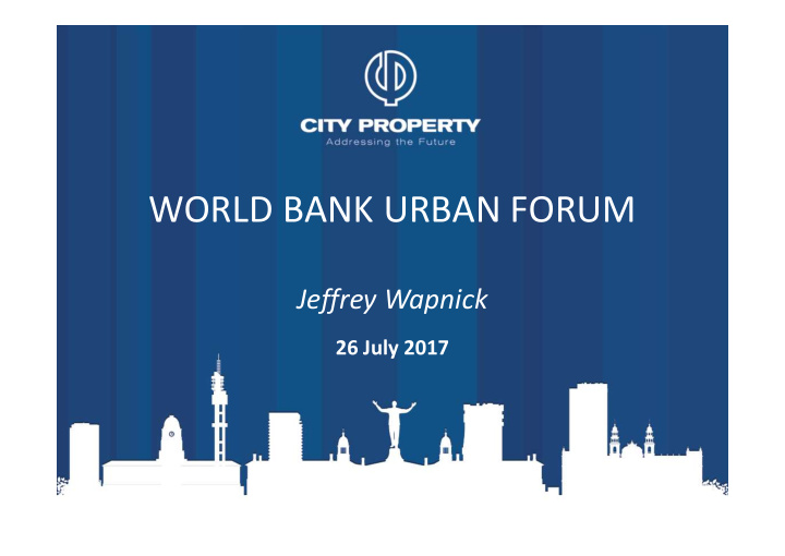world bank urban forum
