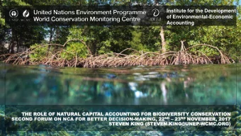Institute for the Development  of Environmental-Economic  Accounting  THE ROLE OF N  THE  OLE OF
