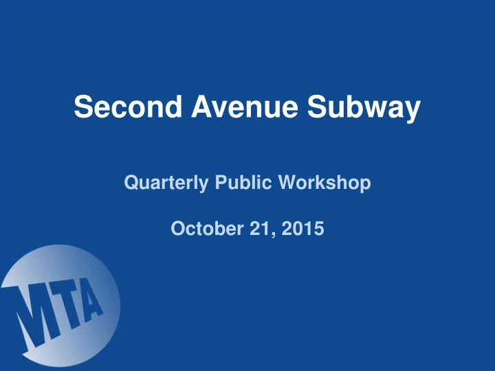 second avenue subway