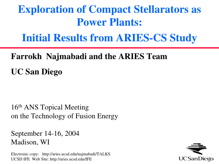 exploration of compact stellarators as power plants