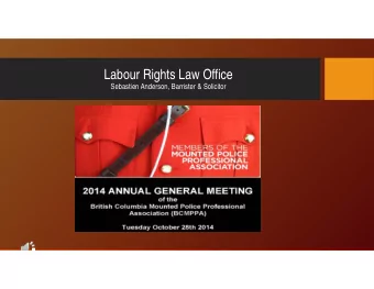 Labour Rights Law Office  Sebastien Anderson, Barrister &amp; Solicitor  Labour Rights Law Office: