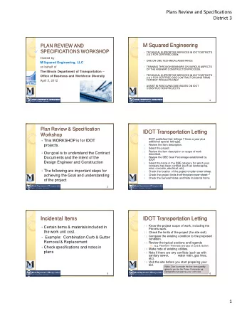 M Squared Engineering  M Squared Engineering  PLAN REVIEW AND  PLAN REVIEW AND  SPECIFICATIONS