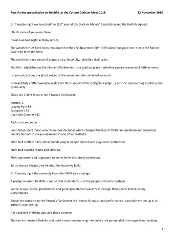 1  We need for flexible for practice, performance and meeting space.  Weve spent the last year