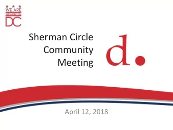 Meeting  April 12, 2018  Agenda  Existing Conditions and Issues  Rock Creek East II