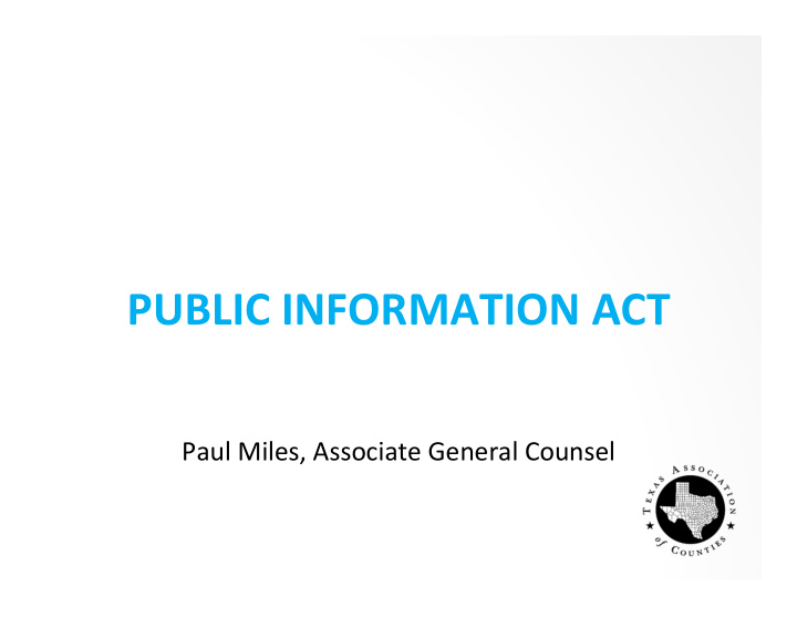 public information act