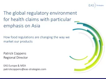 Patrick Coppens  Regional Director  EAS Europe &amp; MEA  patrickcoppens@eas-strategies.com  About