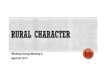 Working Group Meeting 3  April 20, 2017  MEETING 1  MEETING 2  There is a large supply of