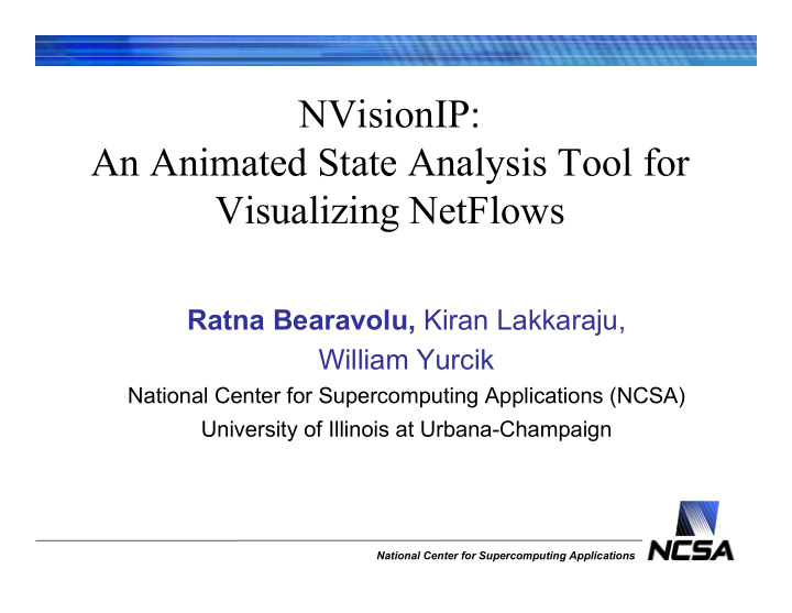 nvisionip an animated state analysis tool for visualizing
