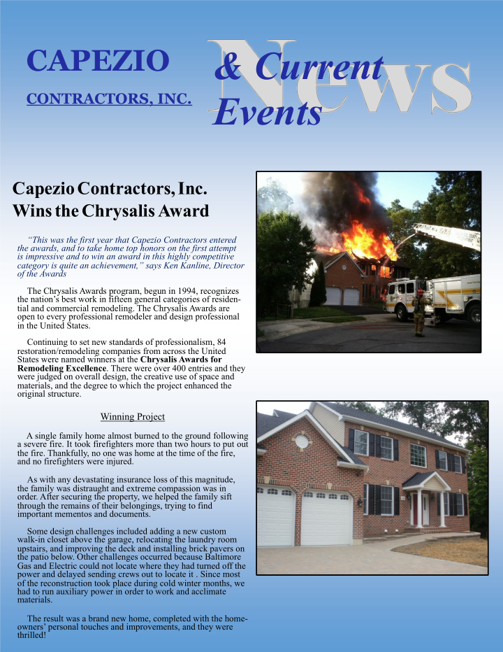 contractors inc current events