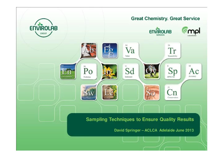 sampling techniques to ensure quality results