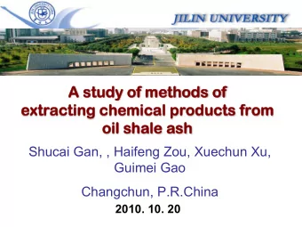 A study of m  study of methods of  thods of  extra  xtracting c  ting che  hemic  ical produc  l