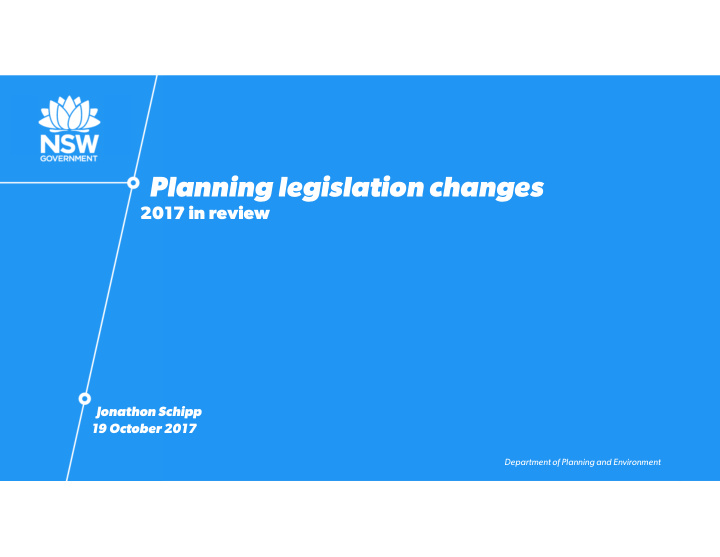 planning legislation changes