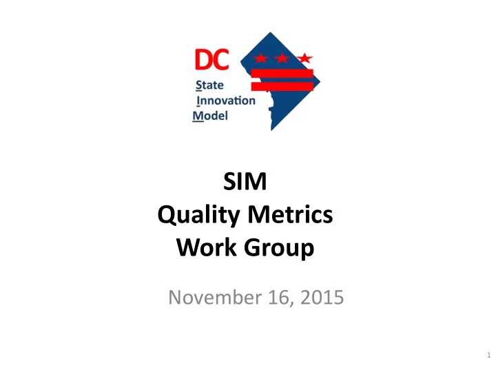 quality metrics