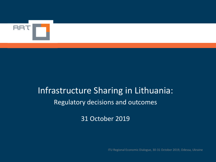 infrastructure sharing in lithuania