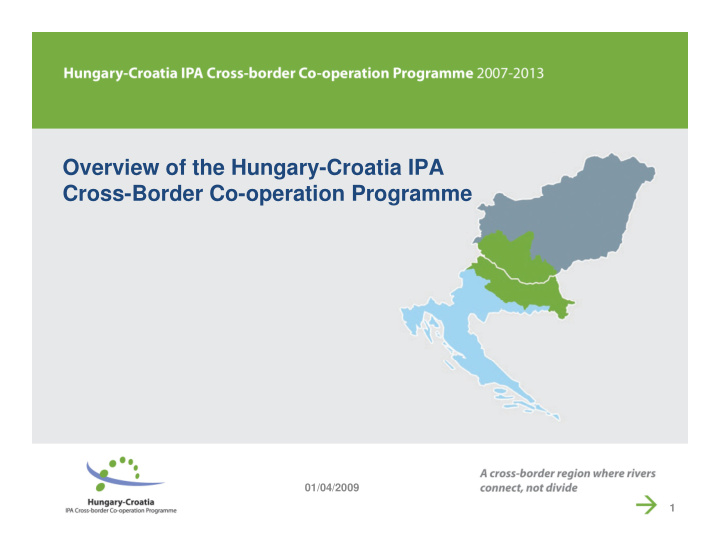 overview of the hungary croatia ipa cross border co