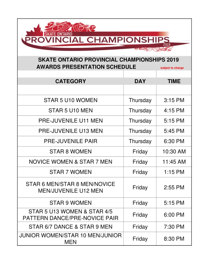 skate ontario provincial championships 2019