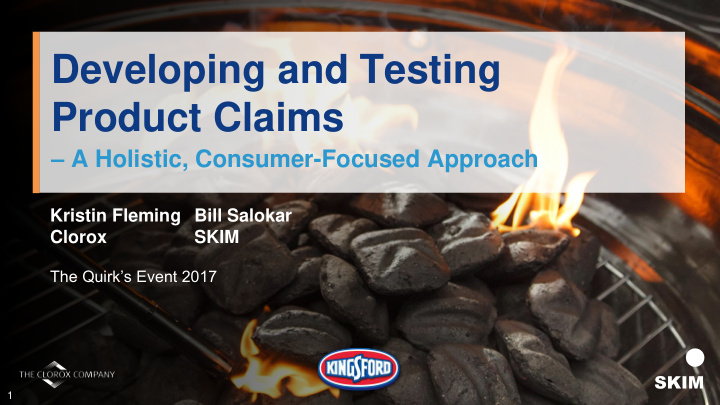 developing and testing product claims