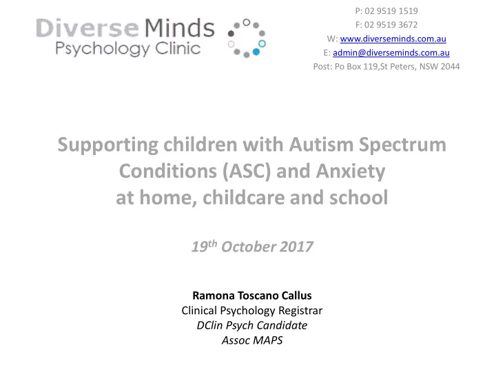 conditions asc and anxiety