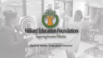 Rachel Heine, Executive Director  ABOUT US  Established in 1989  Volunteer Board of Directors