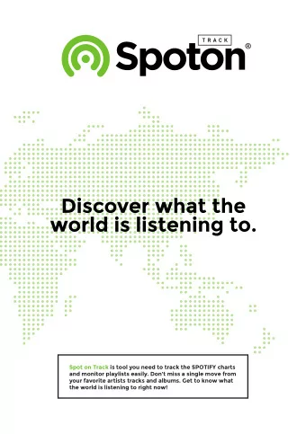 Spot on Track is tool you need to track the SPOTIFY charts  and monitor playlists easily. Dont