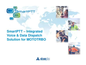 Voice &amp; Data Dispatch  Solution for MOTOTRBO  About Elcomplus  Telecommunication software